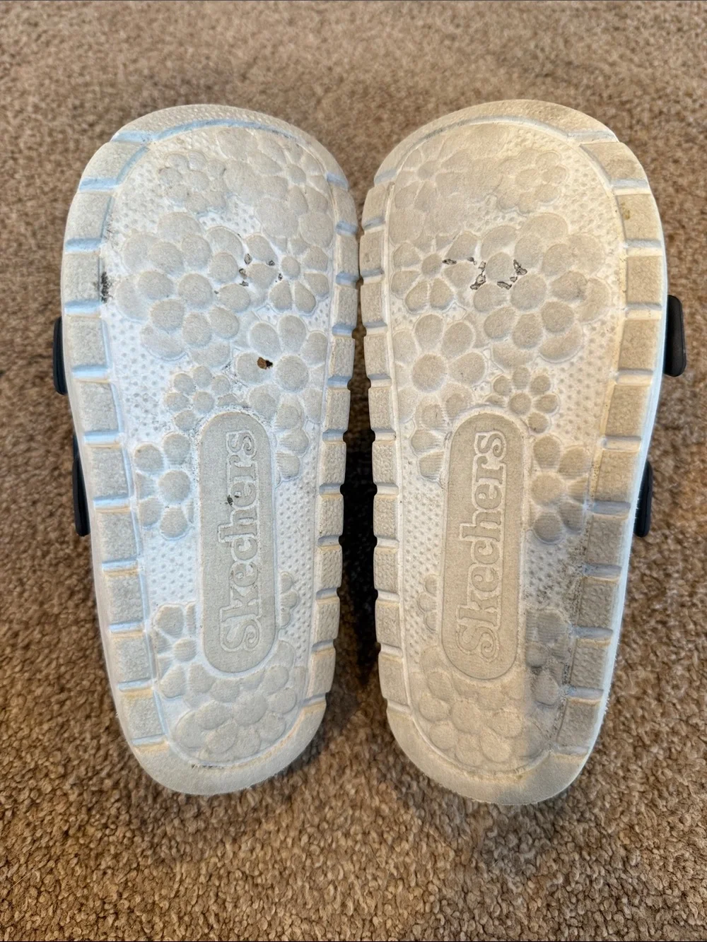 Skechers | Cali Buckle Slide Sandals with White Platform Sole